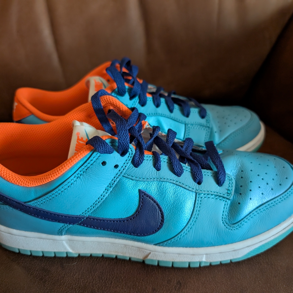 Nike Mens Blue and Orange Sneakers